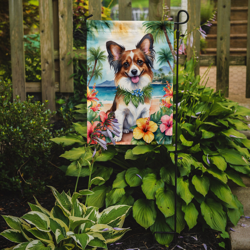 Papillon Luau Garden Flag