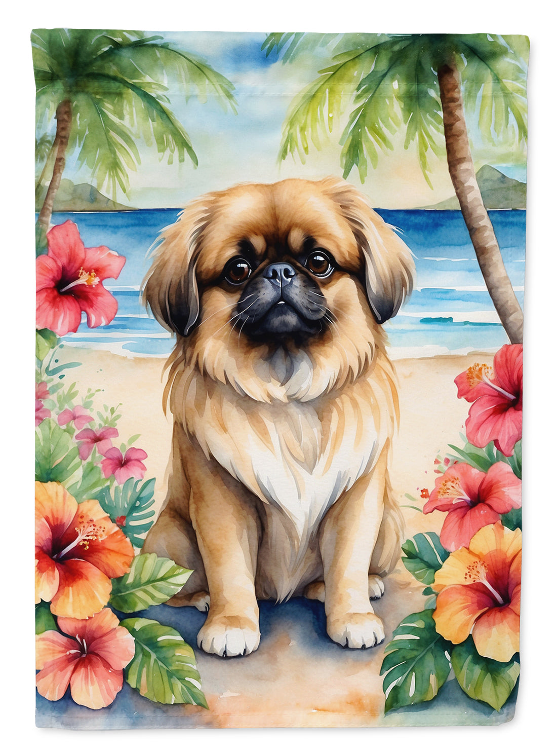 Buy this Pekingese Luau Garden Flag