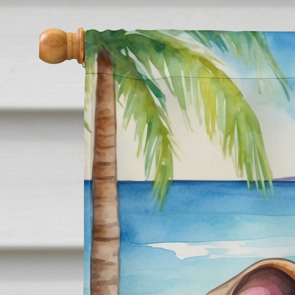 Pit Bull Terrier Luau House Flag