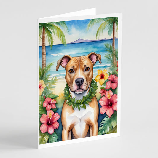 Buy this Pit Bull Terrier Luau Greeting Cards Pack of 8