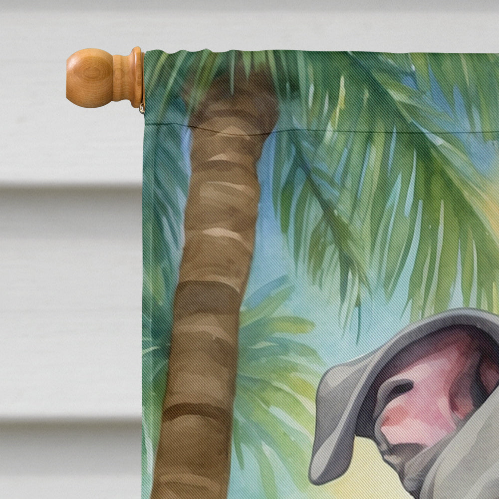 Pit Bull Terrier Luau House Flag