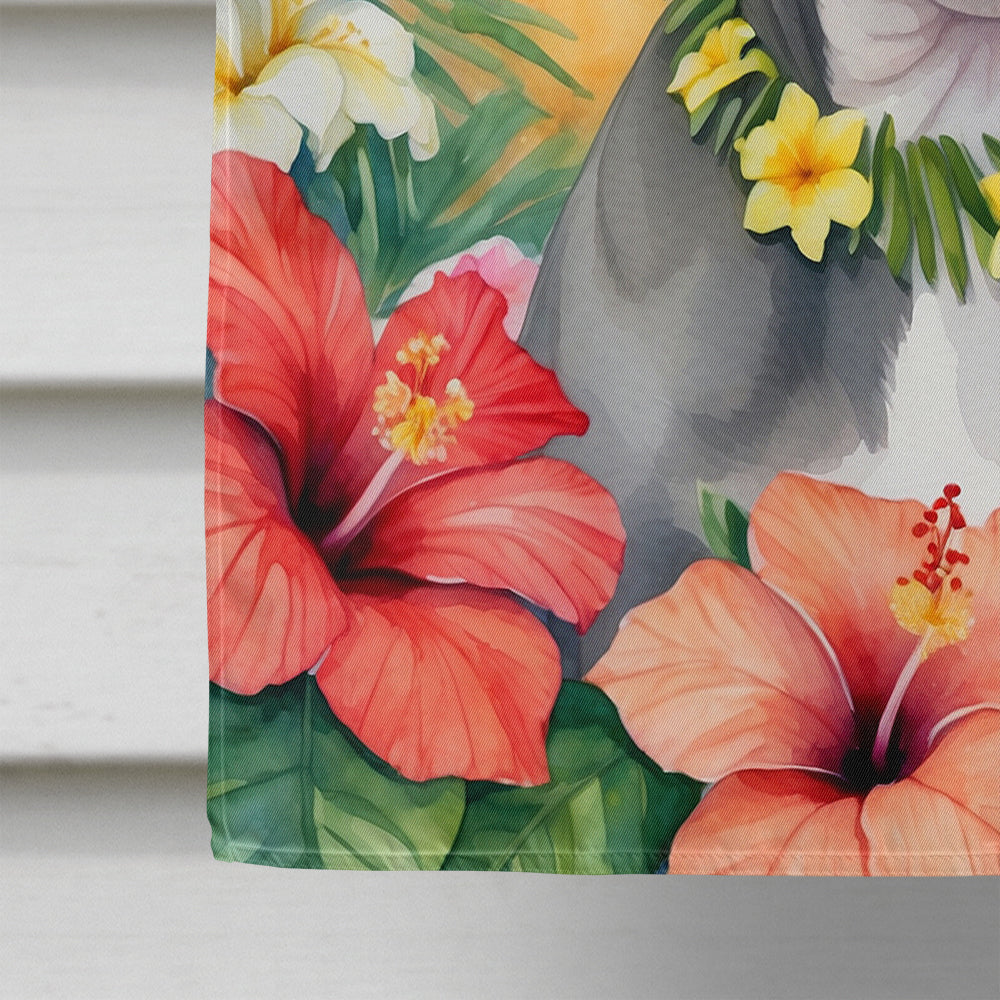 Pit Bull Terrier Luau House Flag