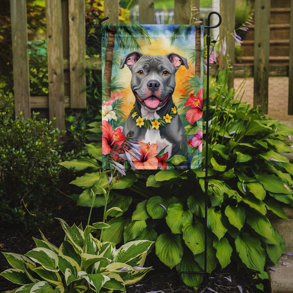 Pit Bull Terrier Luau Garden Flag