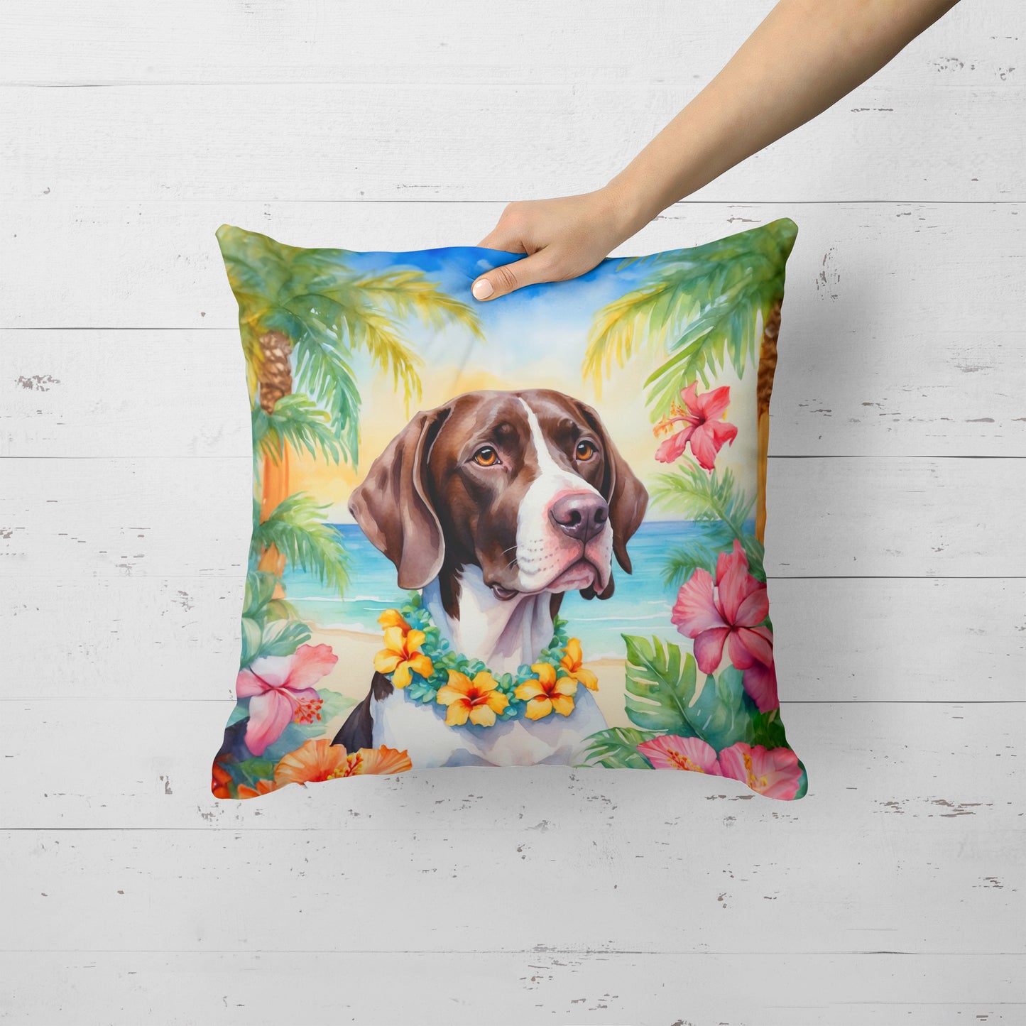 Pointer Luau Throw Pillow