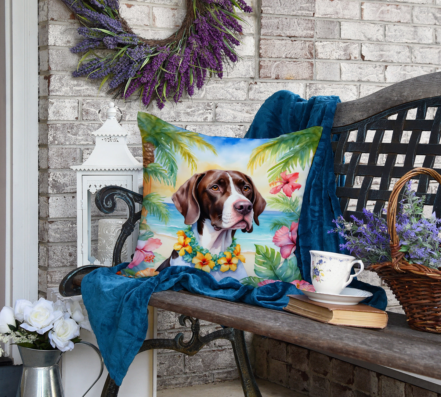 Pointer Luau Throw Pillow