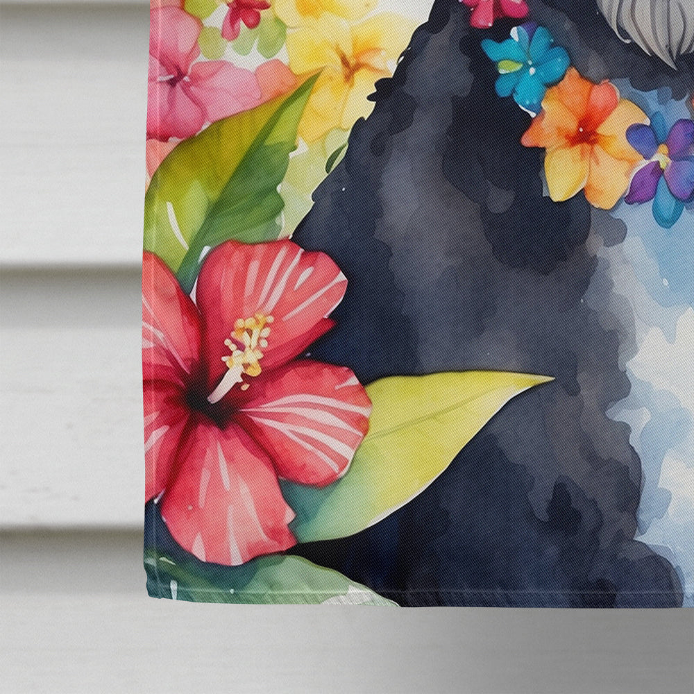 Portuguese Water Dog Luau House Flag