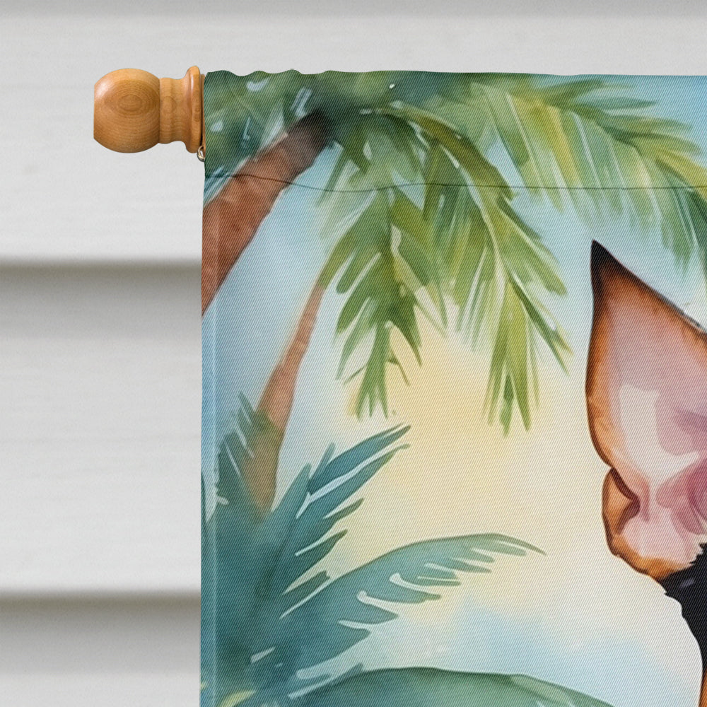 Rat Terrier Luau House Flag