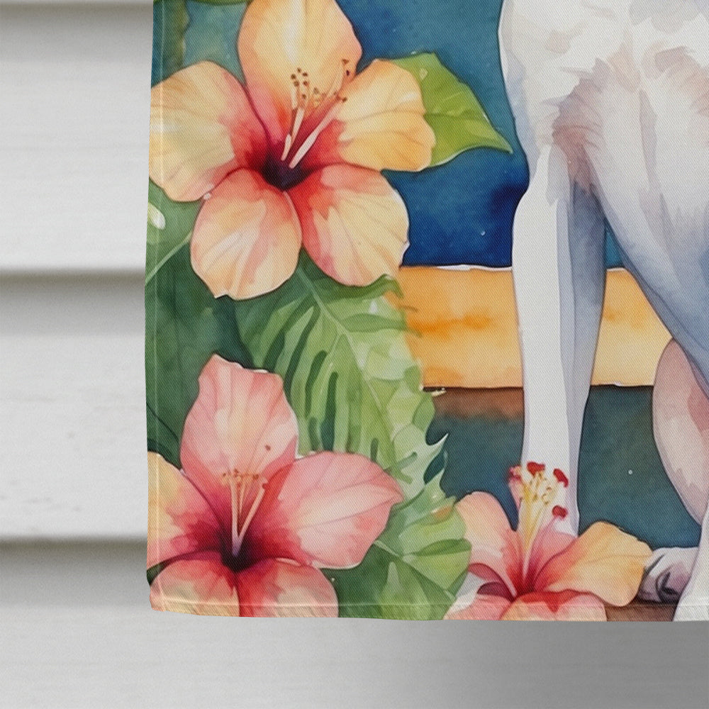 Rat Terrier Luau House Flag