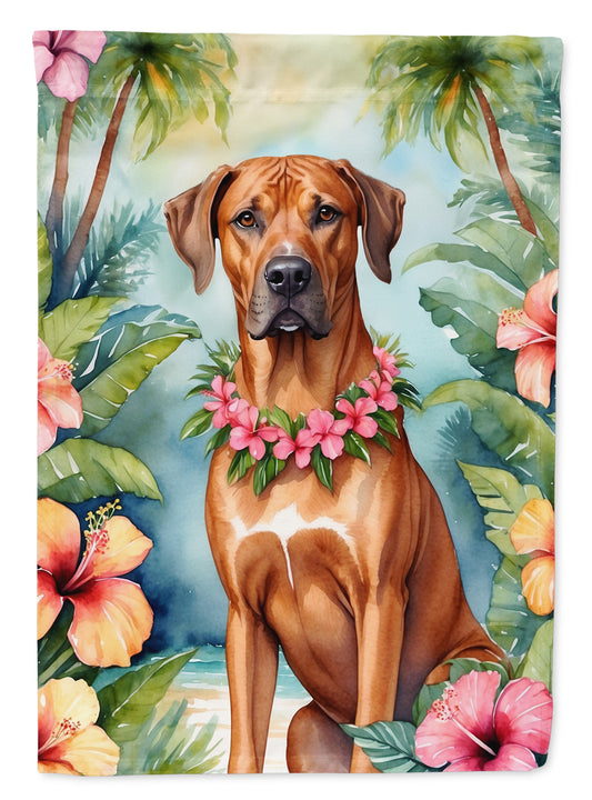 Buy this Rhodesian Ridgeback Luau House Flag