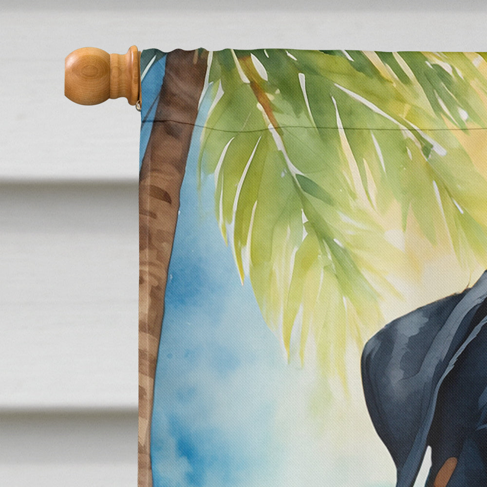 Rottweiler Luau House Flag