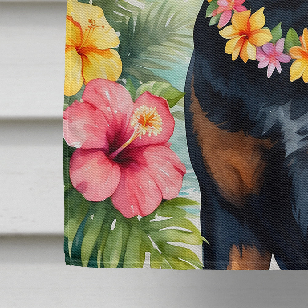 Rottweiler Luau House Flag