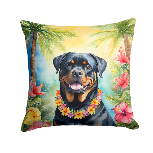 Buy this Rottweiler Luau Throw Pillow