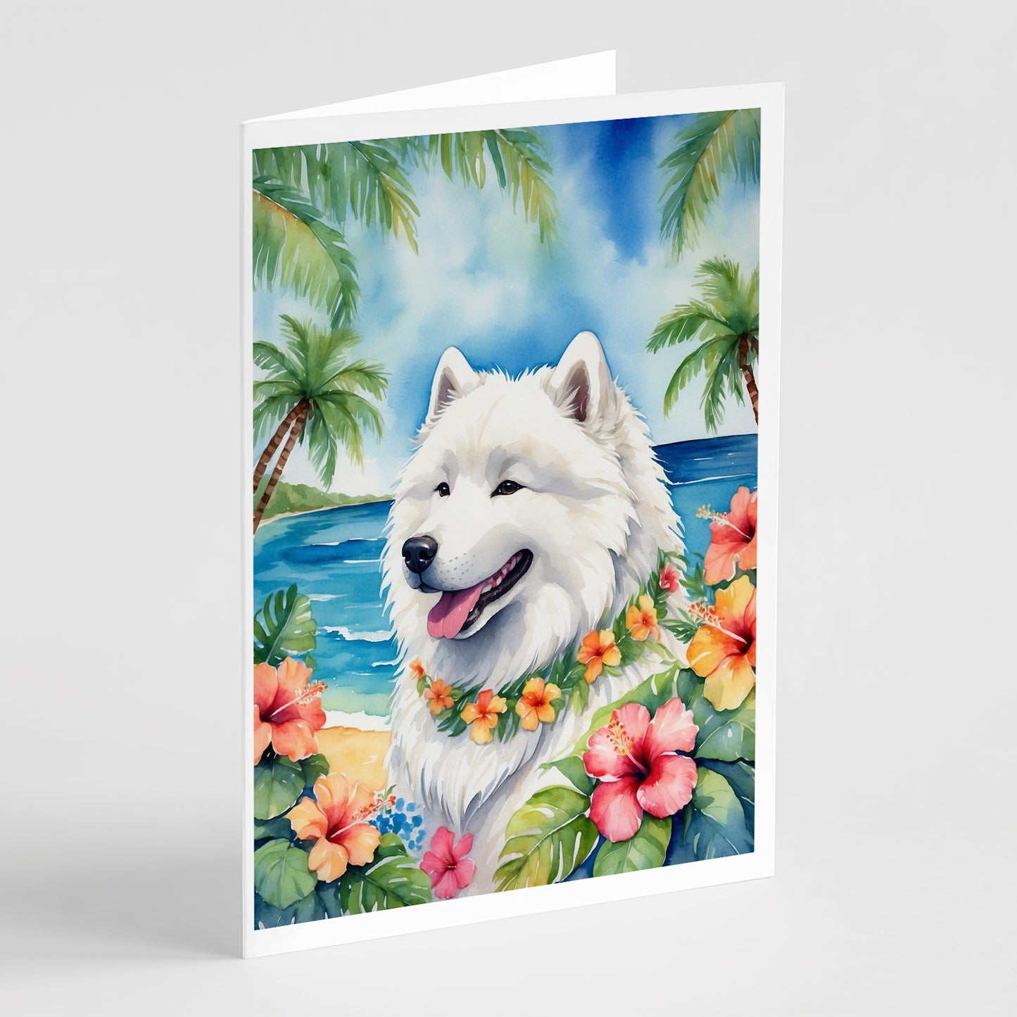 Buy this Samoyed Luau Greeting Cards Pack of 8