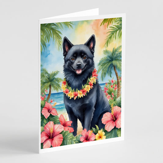 Buy this Schipperke Luau Greeting Cards Pack of 8