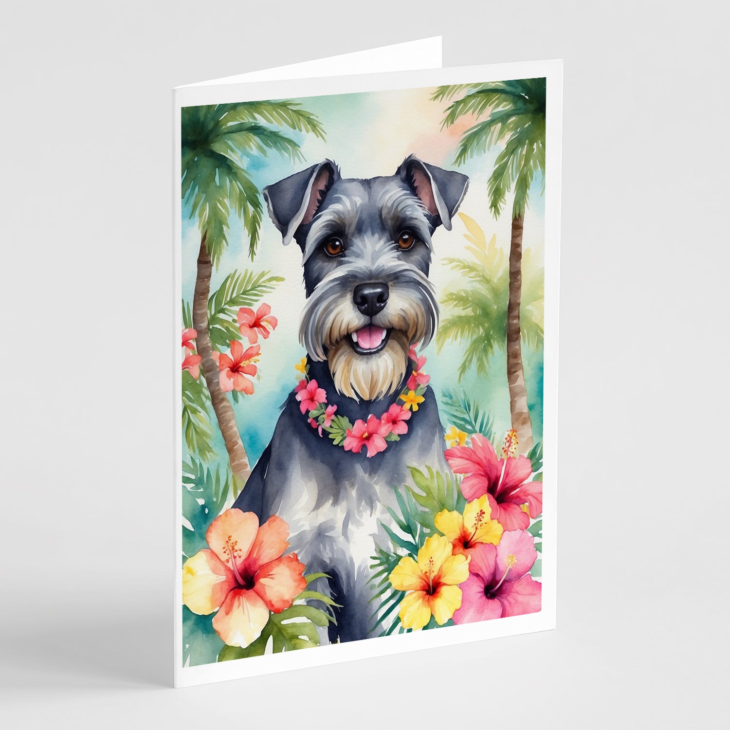 Buy this Schnauzer Luau Greeting Cards Pack of 8