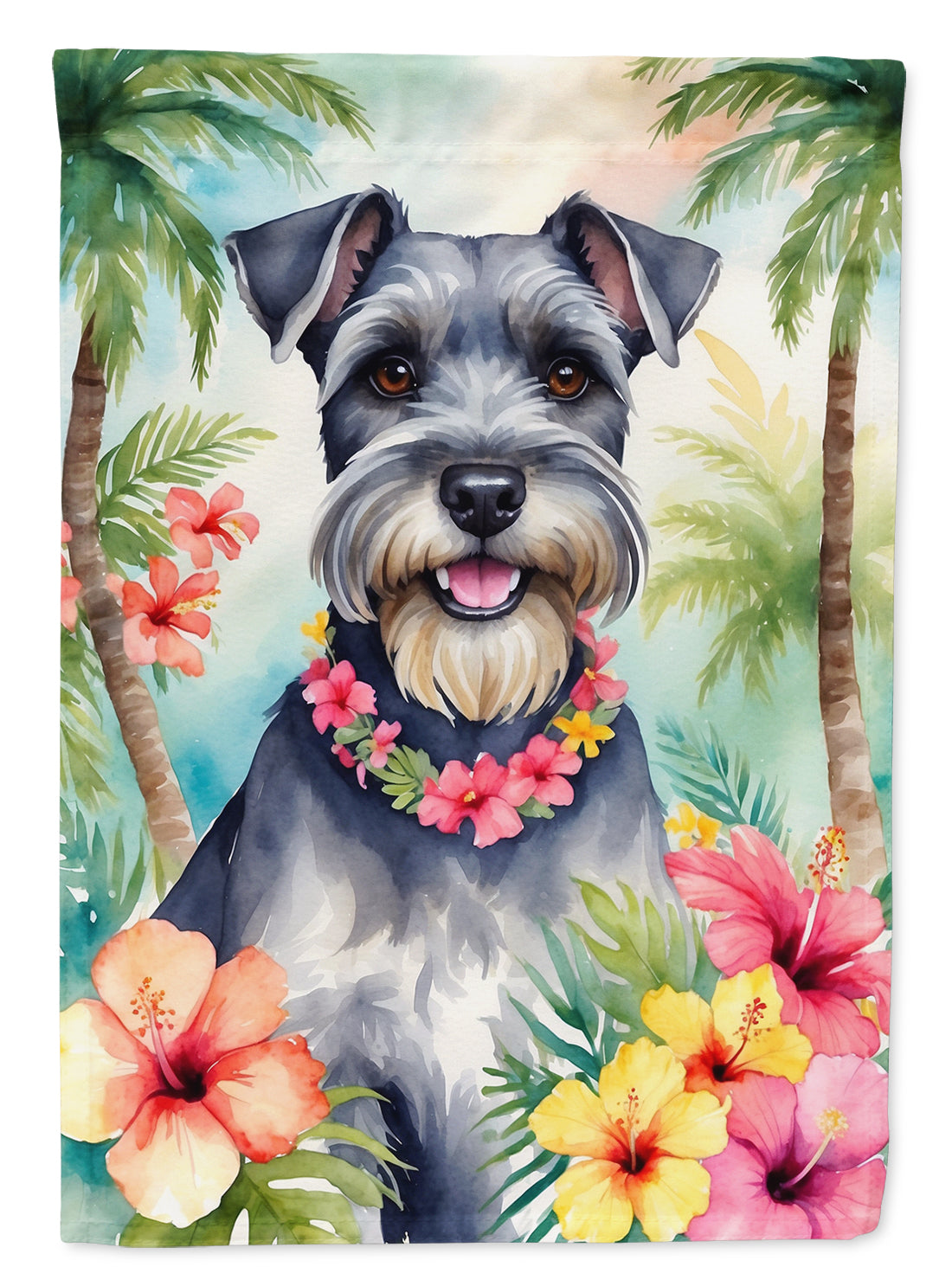 Buy this Schnauzer Luau Garden Flag