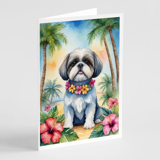 Buy this Shih Tzu Luau Greeting Cards Pack of 8