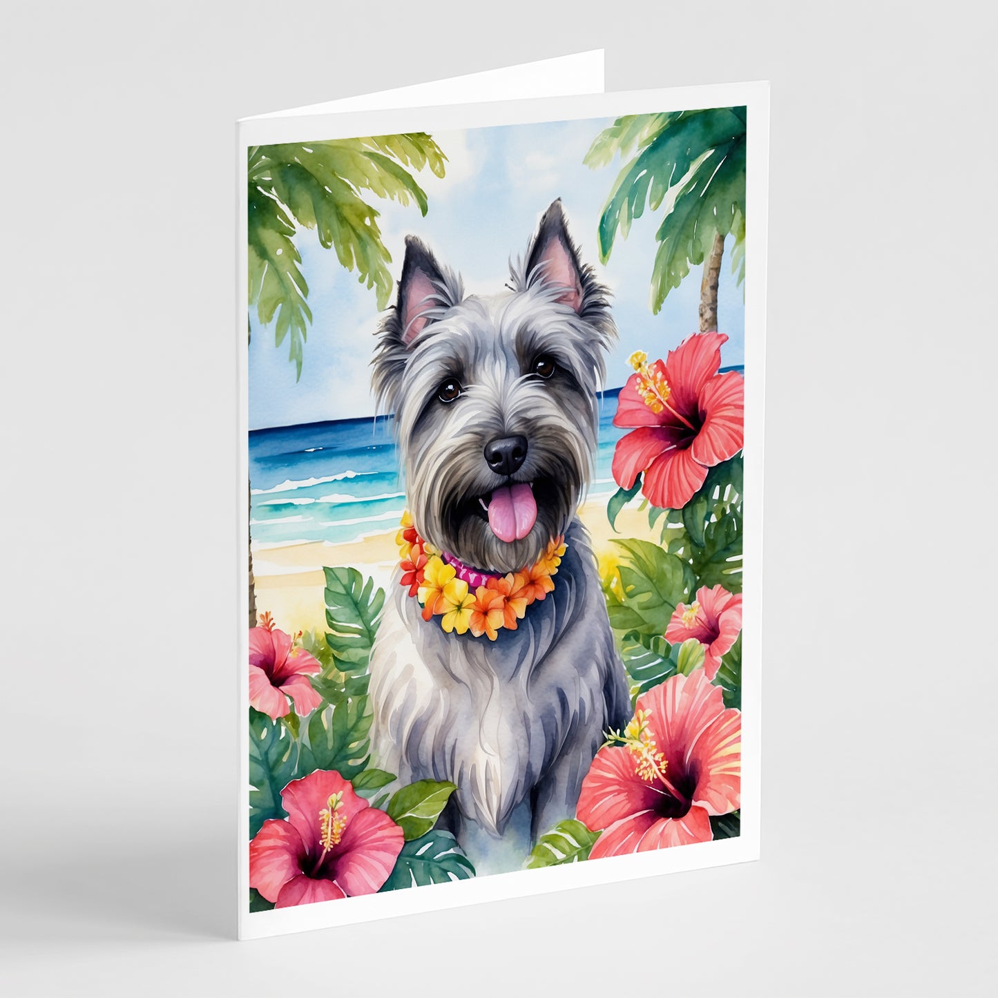 Buy this Skye Terrier Luau Greeting Cards Pack of 8