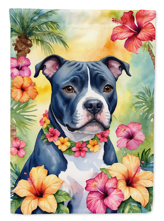 Buy this Staffordshire Bull Terrier Luau House Flag