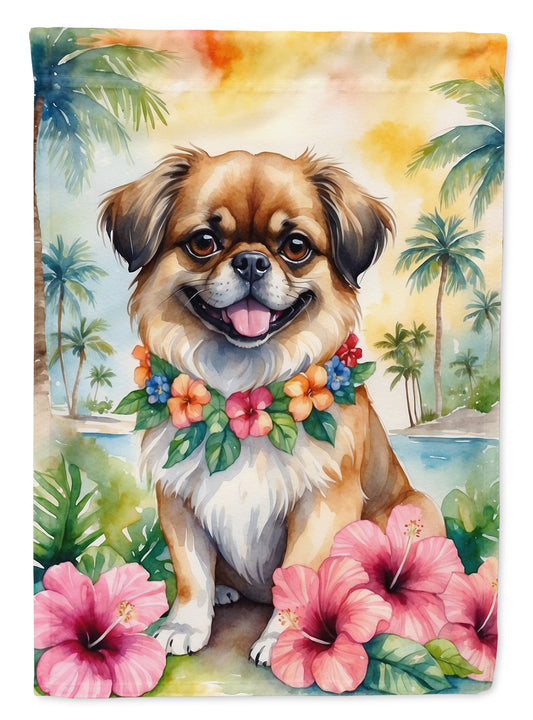 Buy this Tibetan Spaniel Luau House Flag