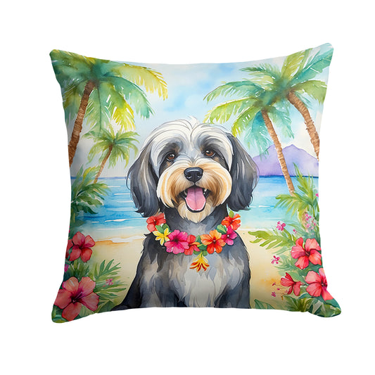 Buy this Tibetan Terrier Luau Throw Pillow