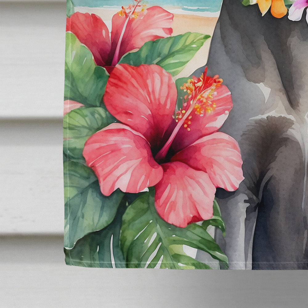 Weimaraner Luau House Flag