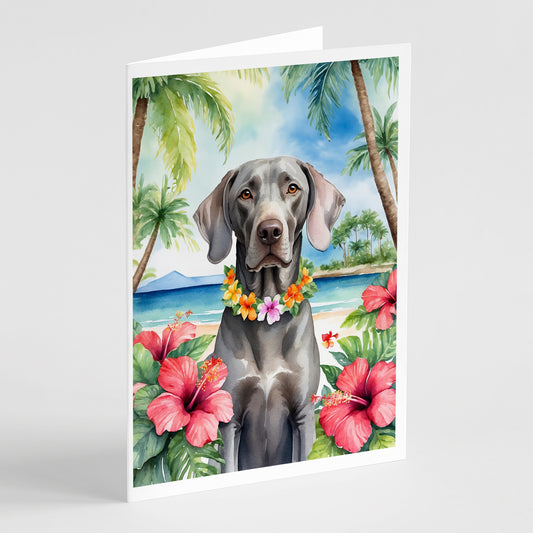 Buy this Weimaraner Luau Greeting Cards Pack of 8