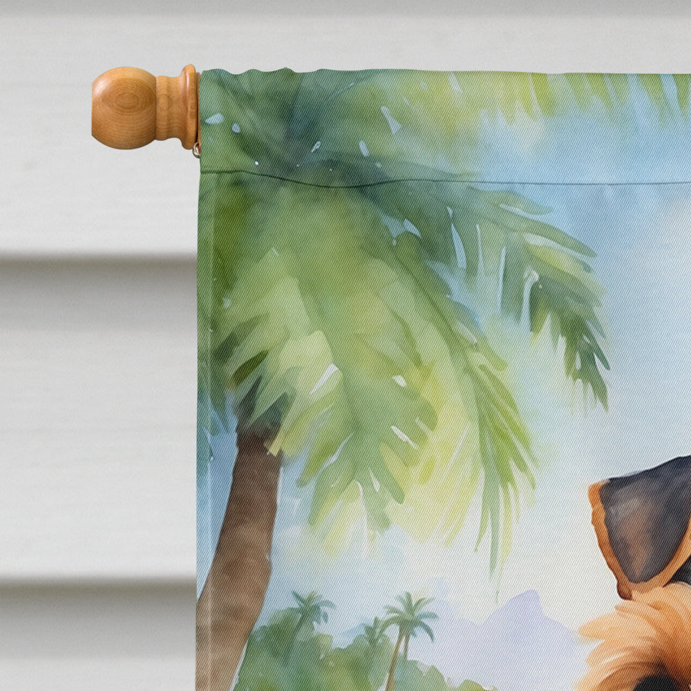 Welsh Terrier Luau House Flag