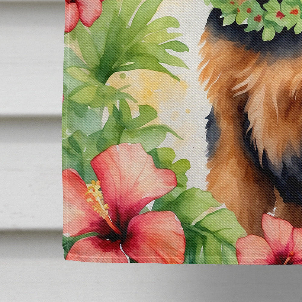 Welsh Terrier Luau House Flag