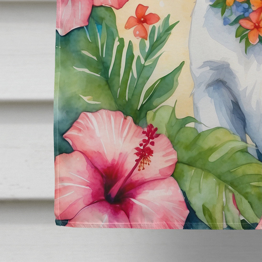 Westie Luau House Flag