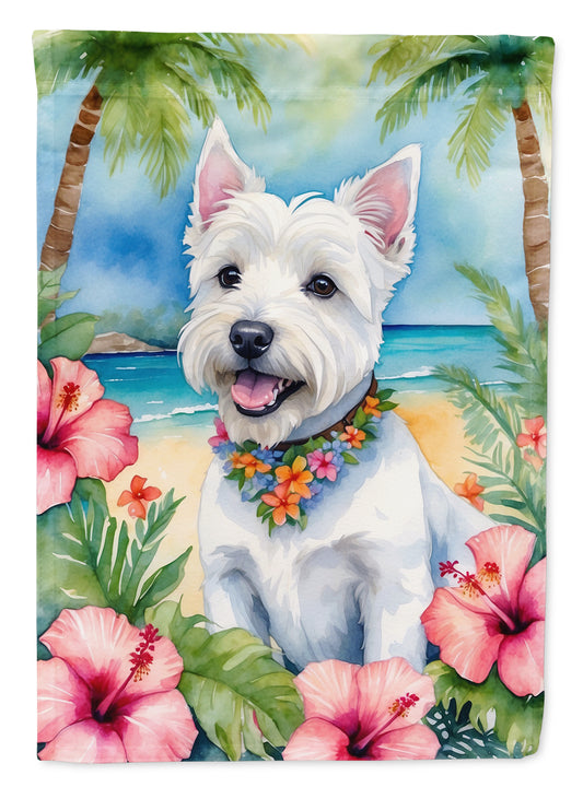 Buy this Westie Luau Garden Flag