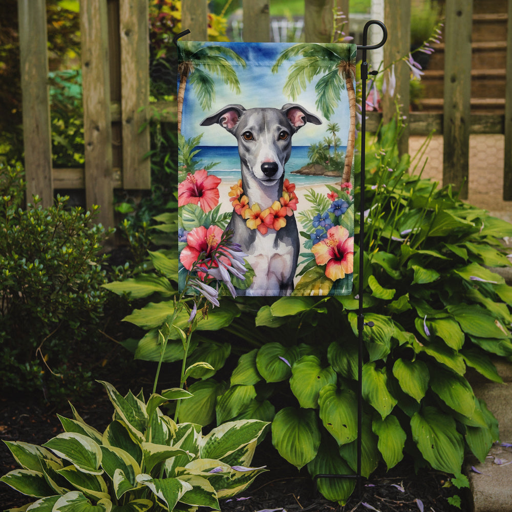 Whippet Luau Garden Flag