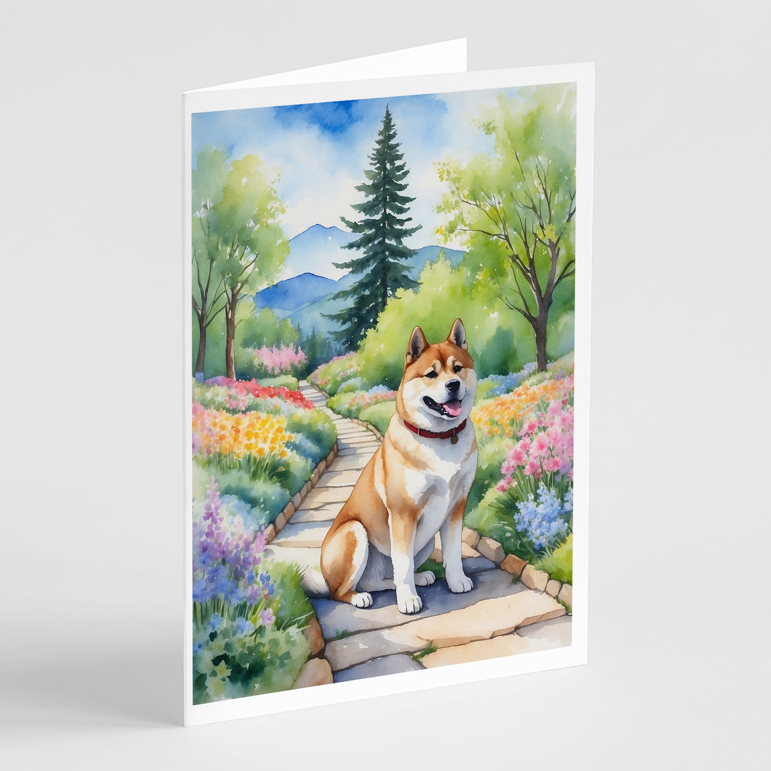 Buy this Akita Spring Garden Greeting Cards Pack of 8