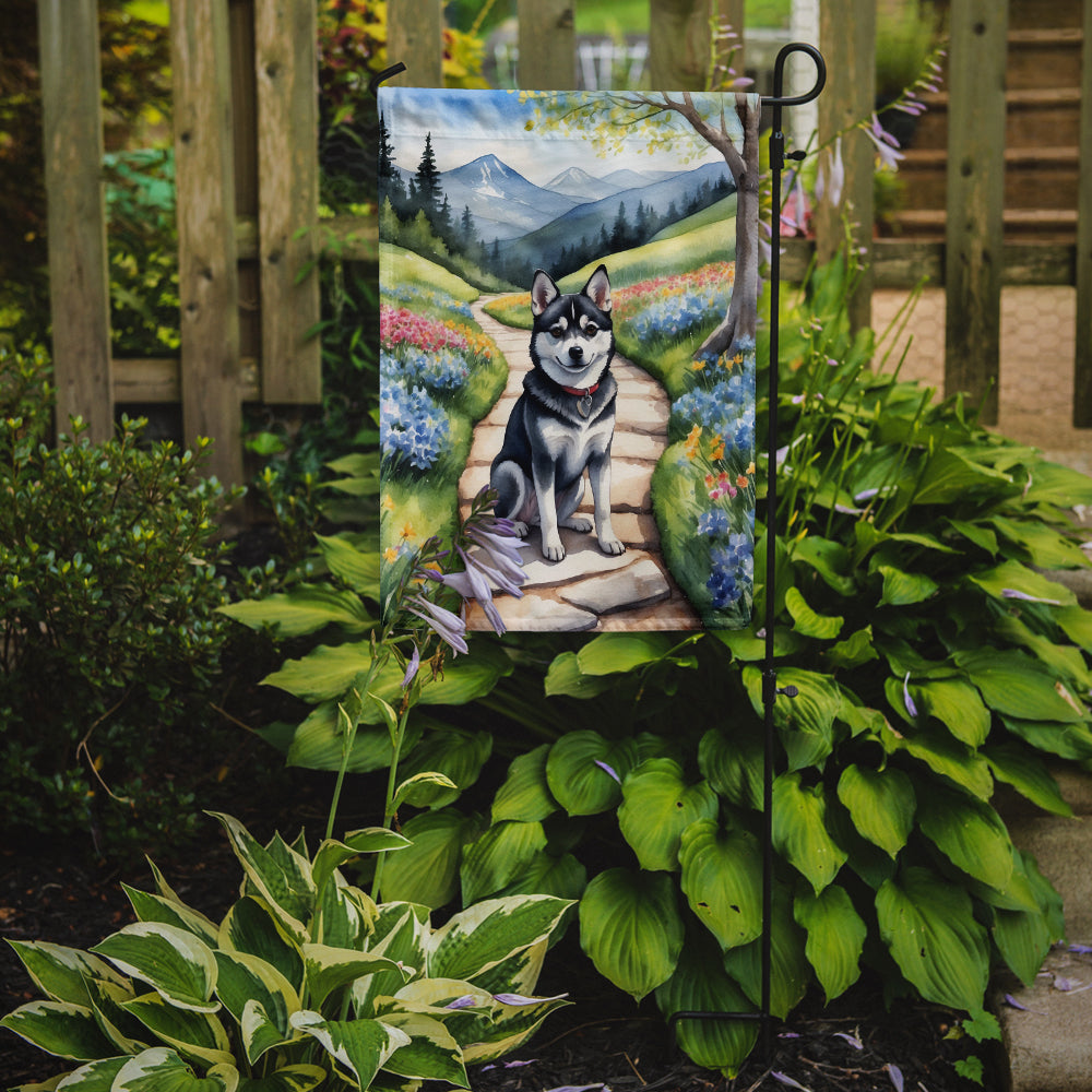 Alaskan Klee Kai Spring Garden Garden Flag