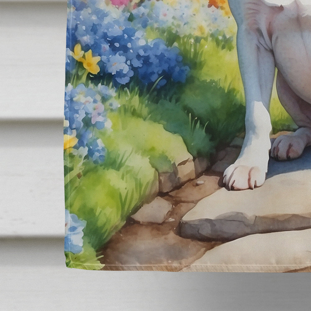 American Bulldog Spring Garden House Flag