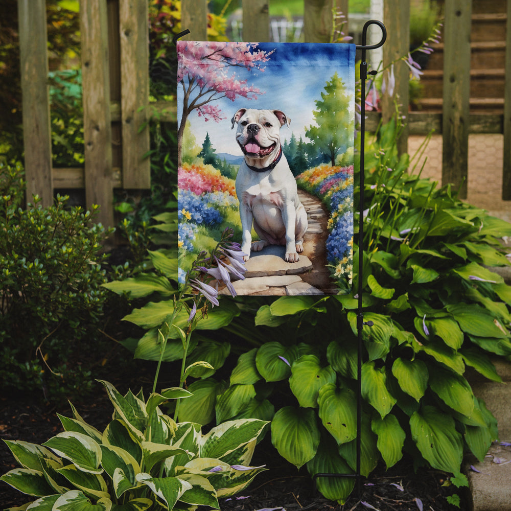 American Bulldog Spring Garden Garden Flag