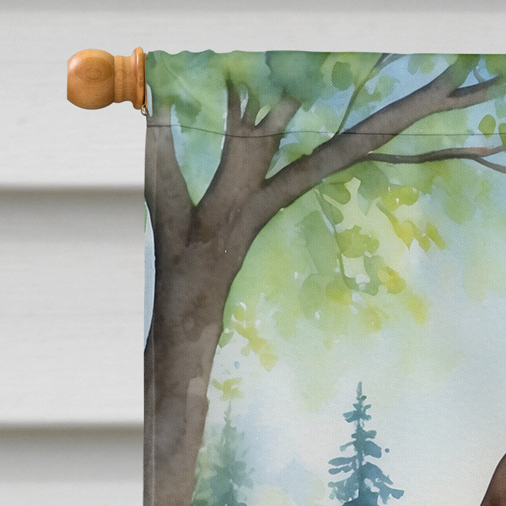 American English Coonhound Spring Garden House Flag