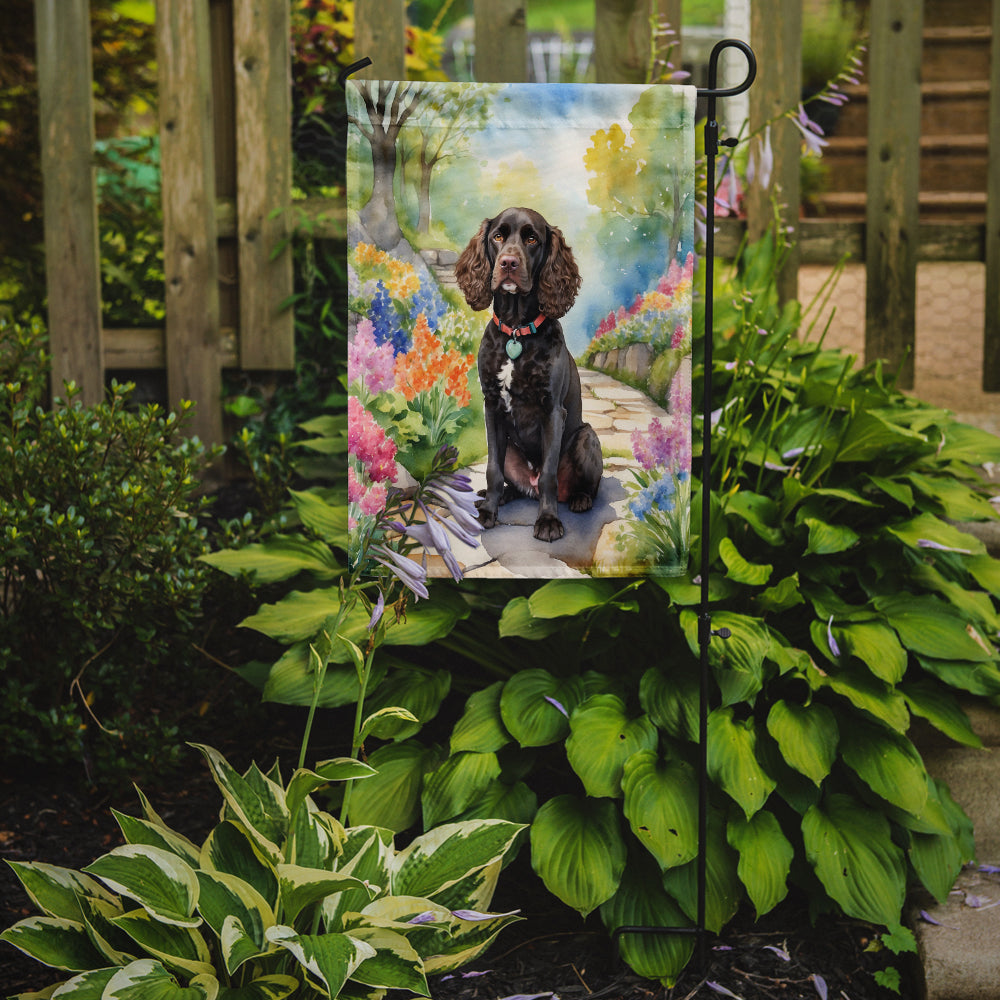 American Water Spaniel Spring Garden Garden Flag