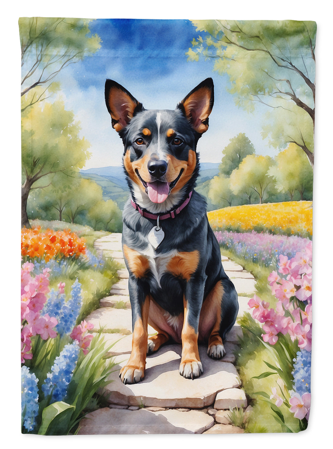 Buy this Australian Cattle Dog Spring Garden House Flag