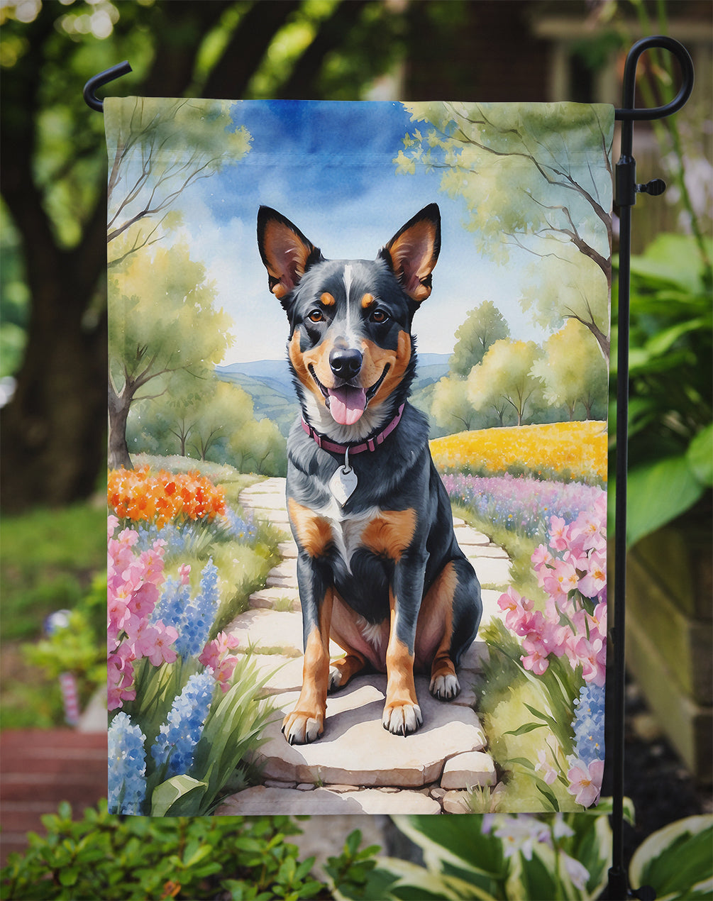 Australian Cattle Dog Spring Garden Garden Flag