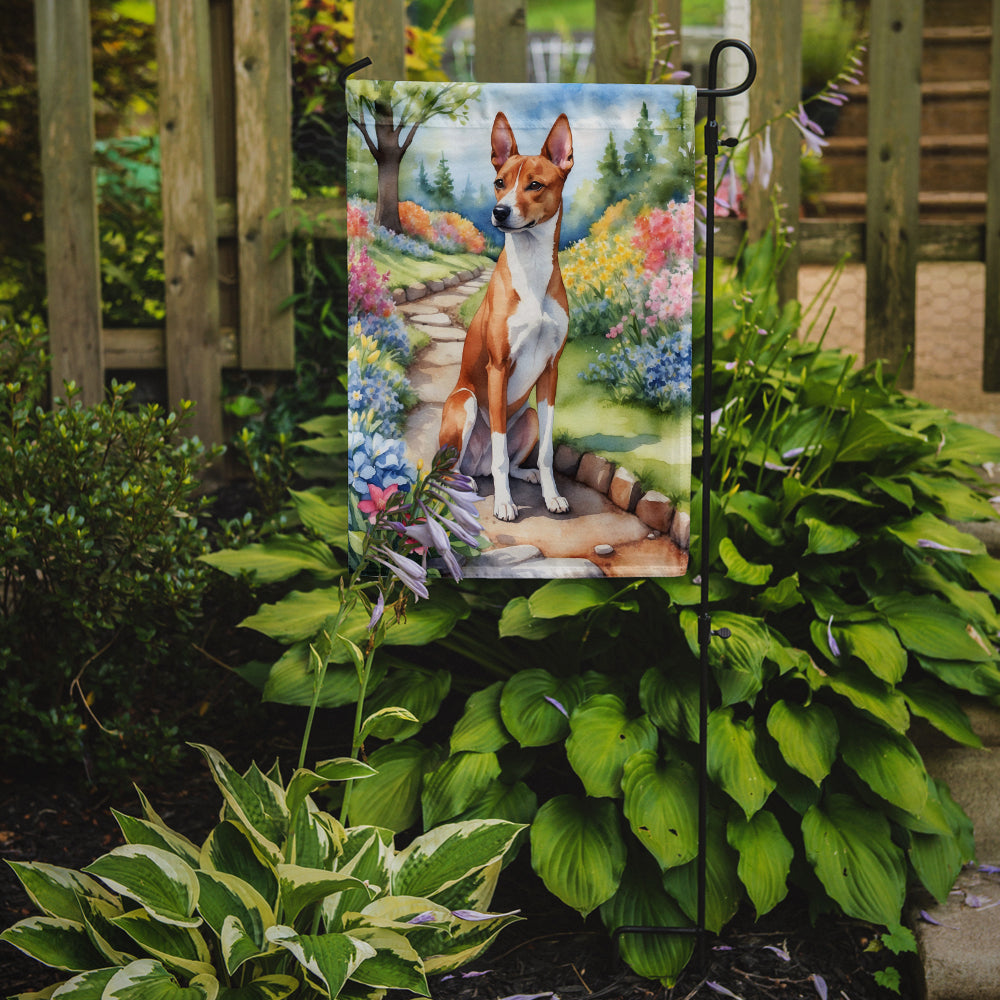 Basenji Spring Garden Garden Flag