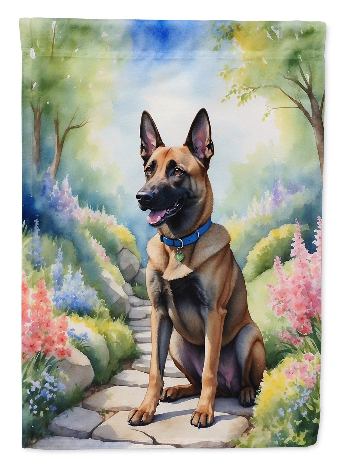 Buy this Belgian Malinois Spring Garden Garden Flag