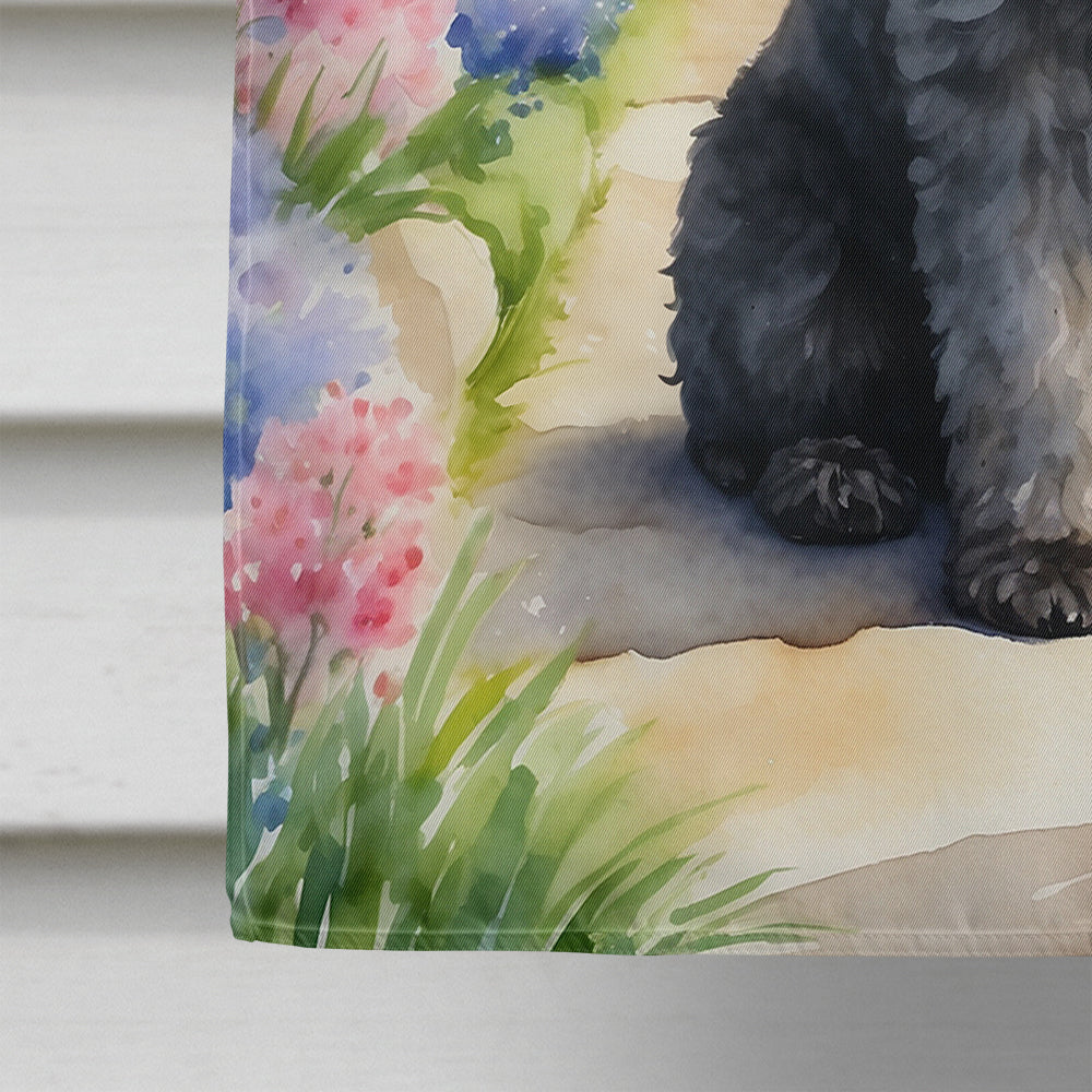 Bouvier des Flandres Spring Path House Flag