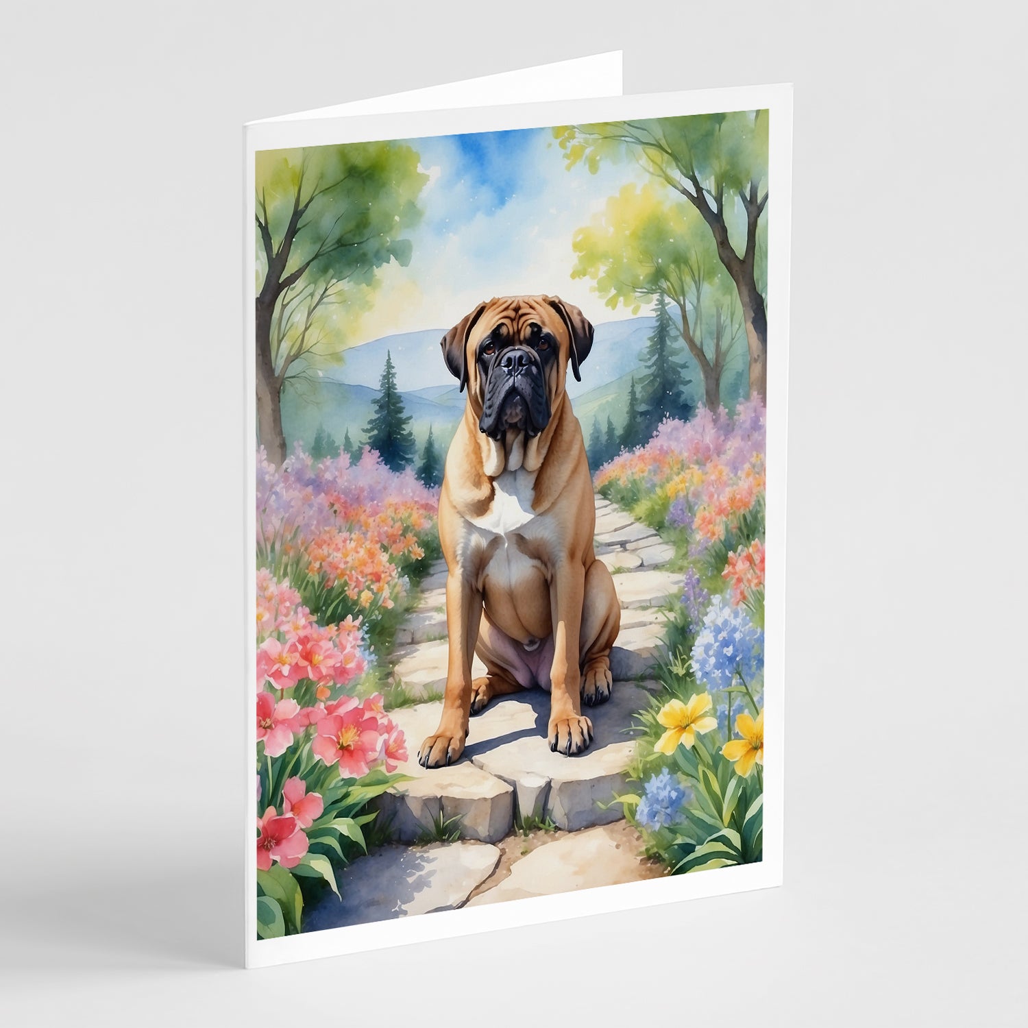 Buy this Bullmastiff Spring Path Greeting Cards Pack of 8