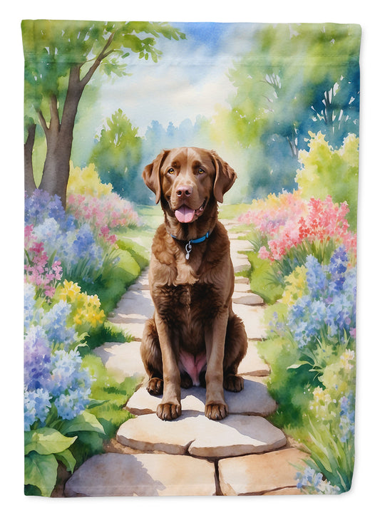 Buy this Chesapeake Bay Retriever Spring Path House Flag