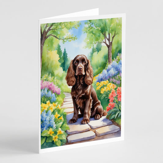 Buy this Cocker Spaniel Spring Path Greeting Cards Pack of 8