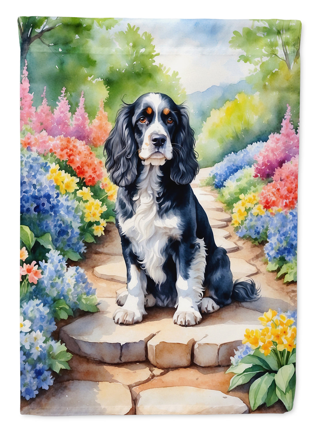 Buy this Cocker Spaniel Spring Path Garden Flag