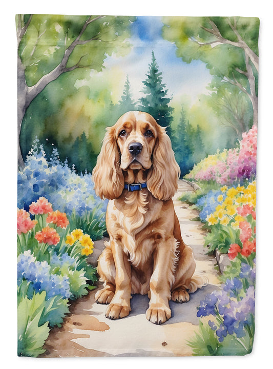 Buy this Cocker Spaniel Spring Path House Flag