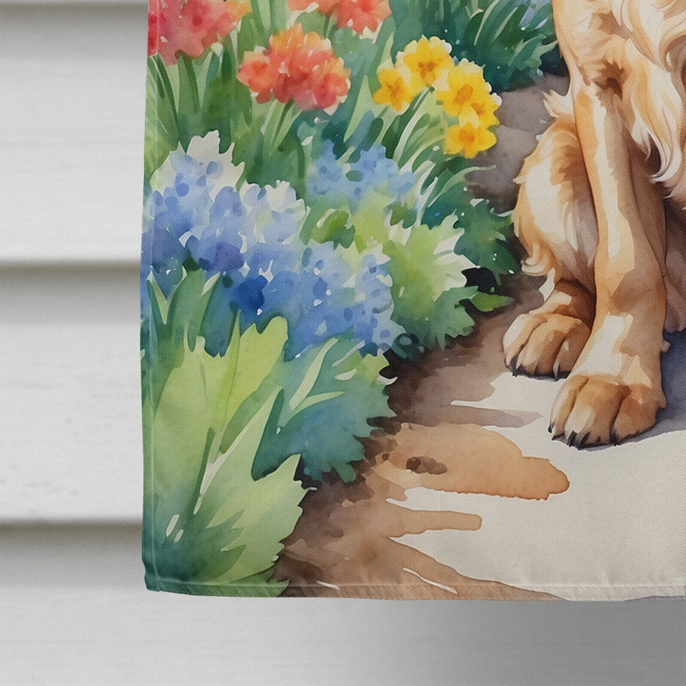 Cocker Spaniel Spring Path House Flag