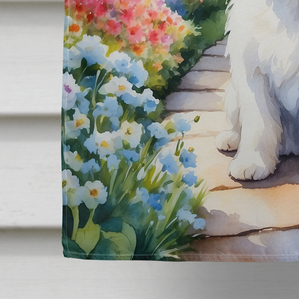 Coton de Tulear Spring Path House Flag